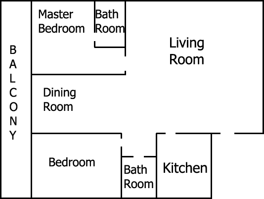 Diagram of Apartment A Floor Plan