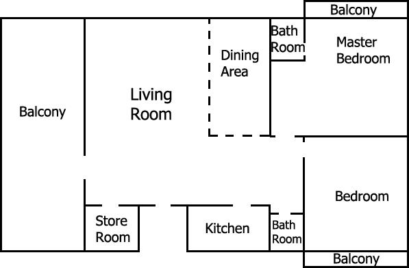 Diagram of Fifth Floor Suite Floor Plan